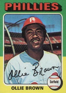 1975 Topps Mini Ollie Brown #596 Baseball Card