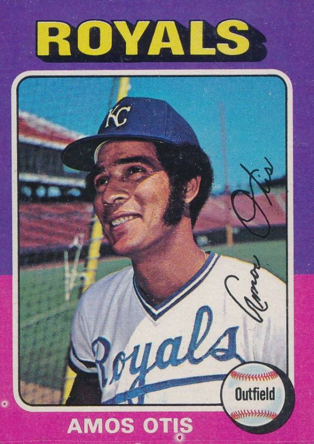 1975 Topps Mini Amos Otis #520 Baseball Card
