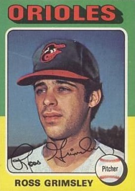 1975 Topps Mini Ross Grimsley #458 Baseball Card