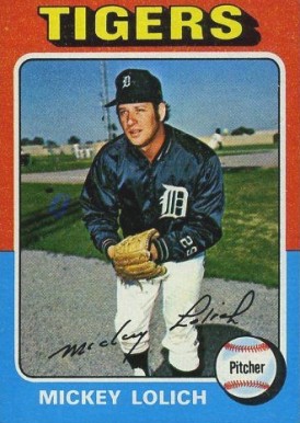 1975 Topps Mini Mickey Lolich #245 Baseball Card