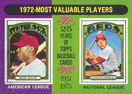 1975 Topps Mini 1972 MVP's #210 Baseball Card