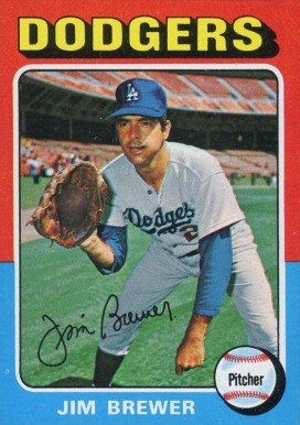 1975 Topps Mini Jim Brewer #163 Baseball Card