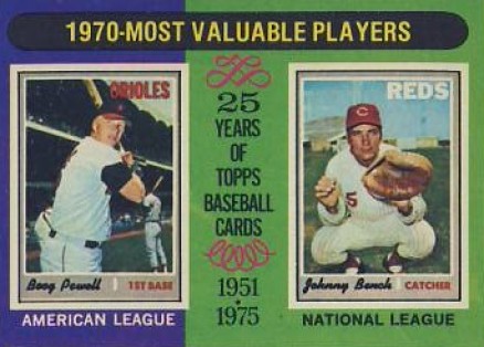 1975 Topps 1970 MVP's #208 Baseball Card