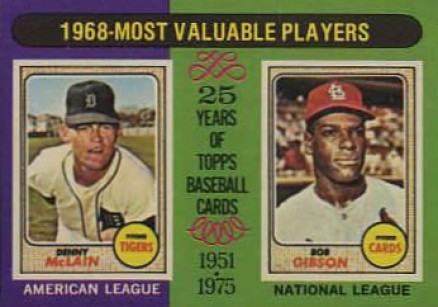 1975 Topps 1968 MVP's #206 Baseball Card