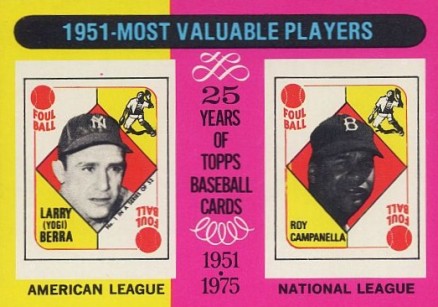 1975 Topps 1951 MVP's #189 Baseball Card