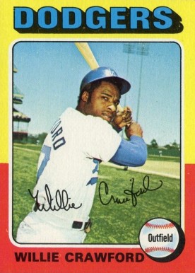 1975 Topps Willie Crawford #186 Baseball Card