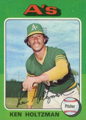 Custom made Topps-style 1974 Oakland Athletics Ken Holtzman baseball card