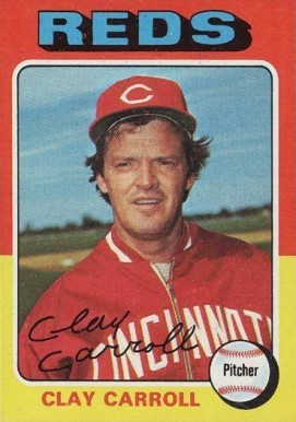 1975 Topps Clay Carroll #345 Baseball Card