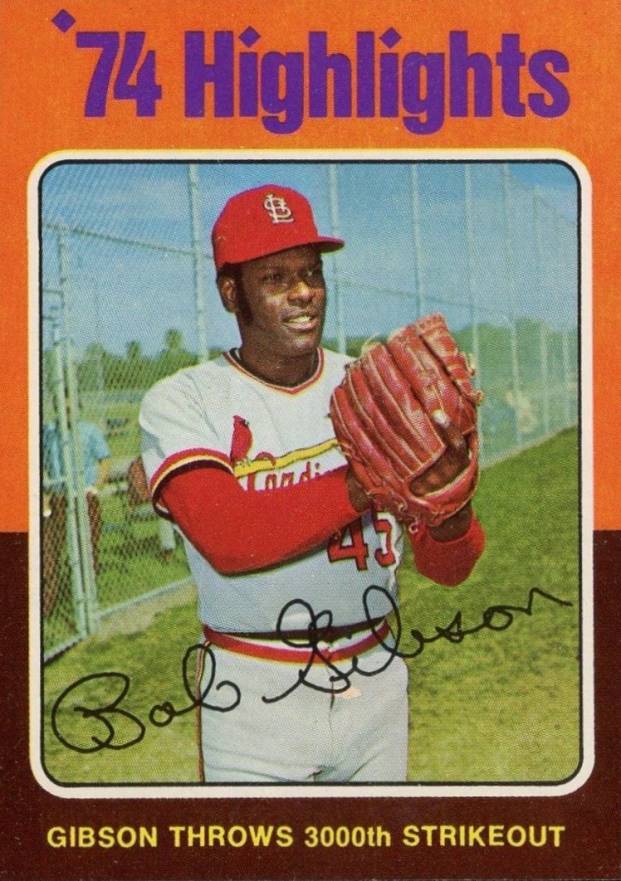 1975 Topps Bob Gibson #3 Baseball Card