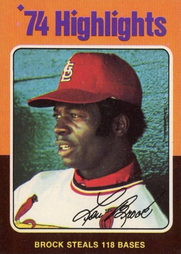 1975 Topps Lou Brock #2 Baseball Card