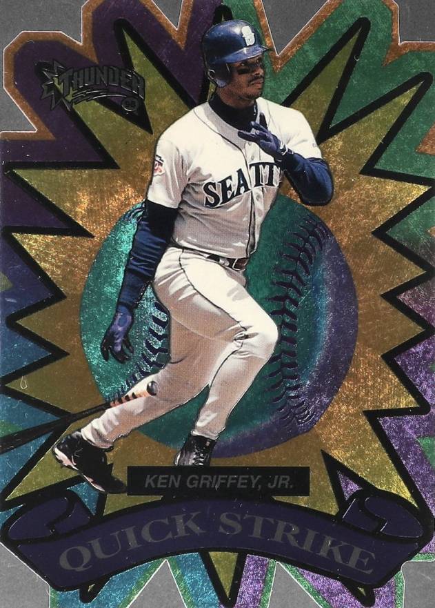 1998 Circa Thunder Quick Strike Ken Griffey Jr. #5 Baseball Card
