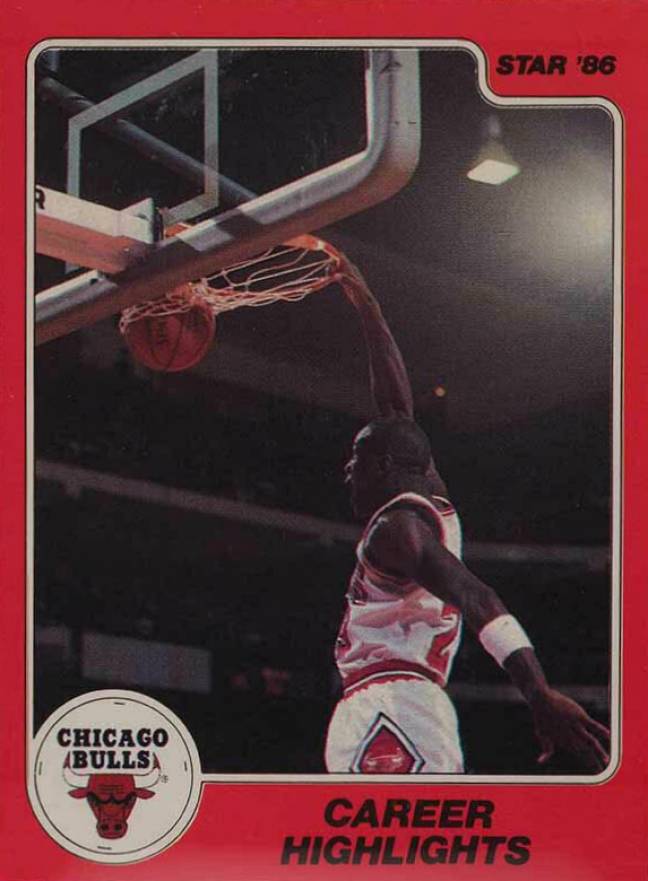 1986 Star Michael Jordan Career Highlights #7 Basketball Card