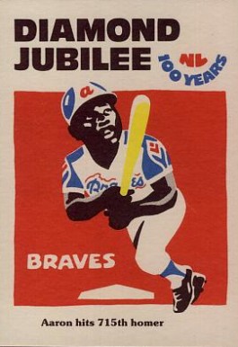1976 Laughlin Diamond Jubilee Hank Aaron #8 Baseball Card
