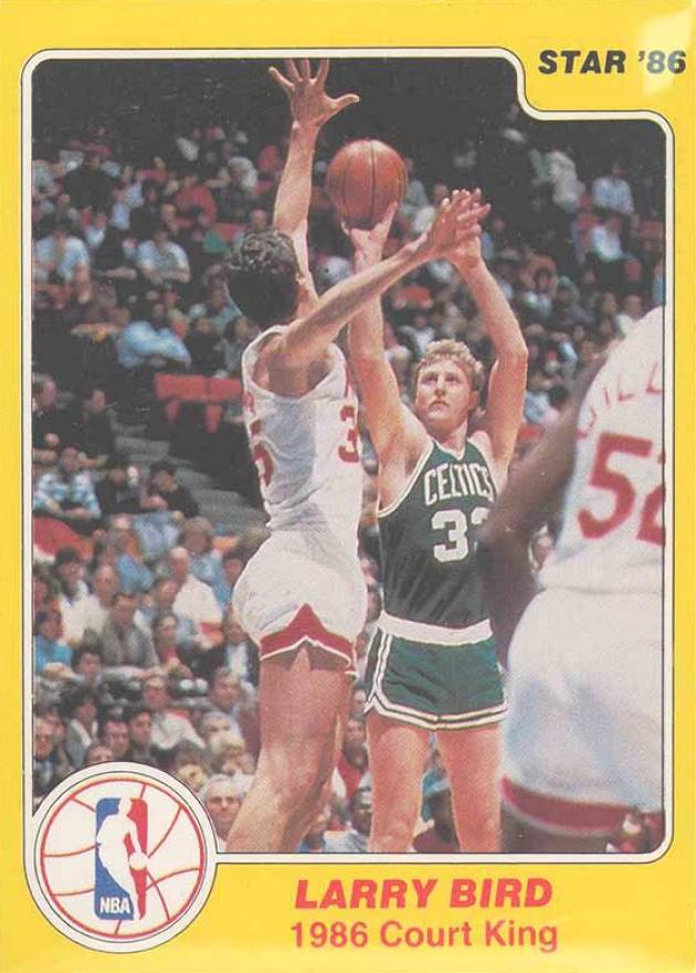1986 Star Court Kings Larry Bird #4 Basketball Card