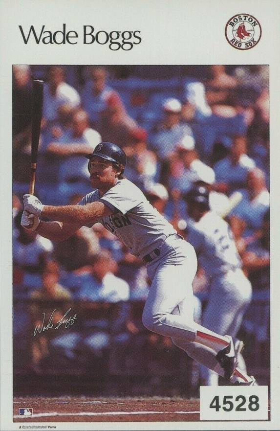 1986 Sports Illustrated Poster Test Sticker Wade Boggs #4528 Baseball Card