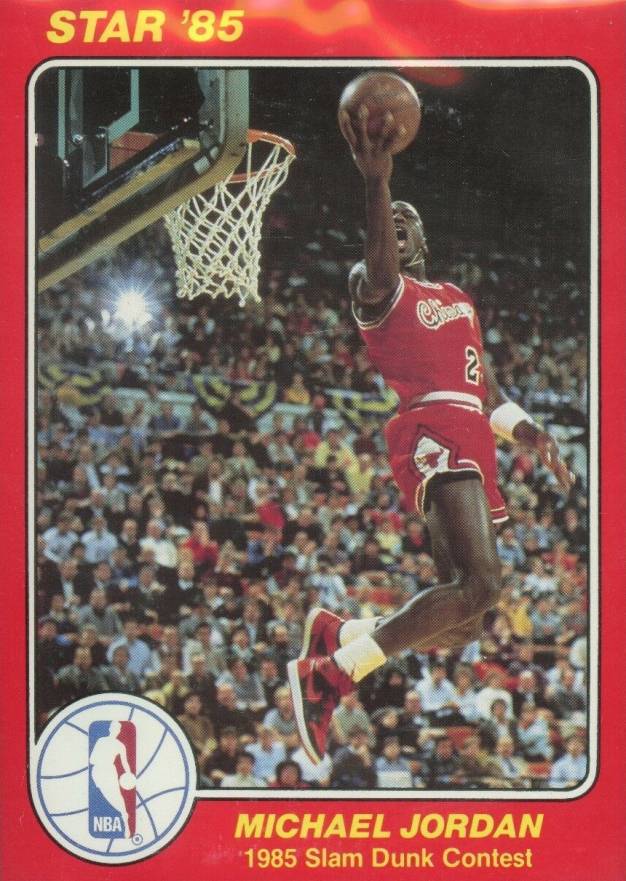 1985 Star Slam Dunk Supers 5x7 Michael Jordan #5 Basketball Card