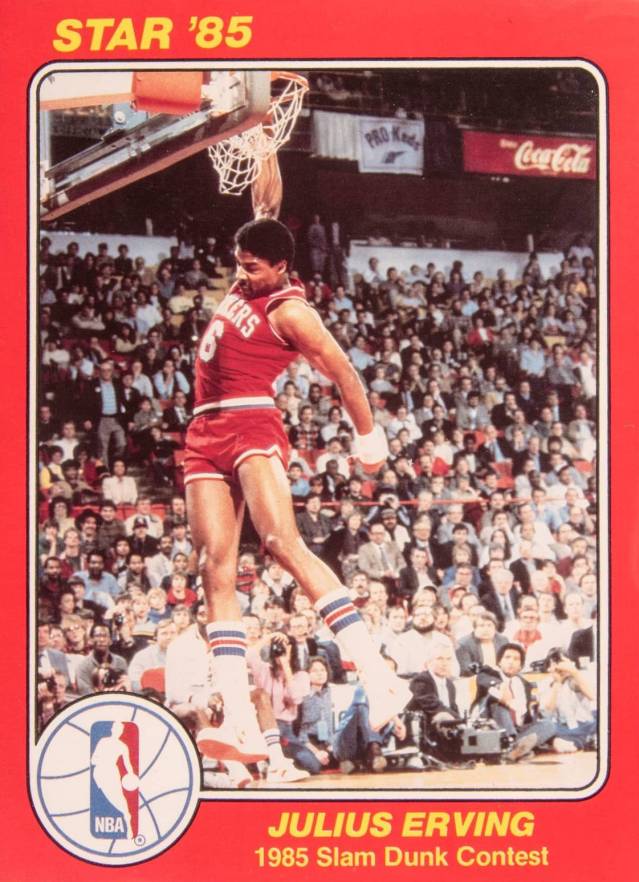 1985 Star Slam Dunk Supers 5x7 Julius Erving #3 Basketball Card