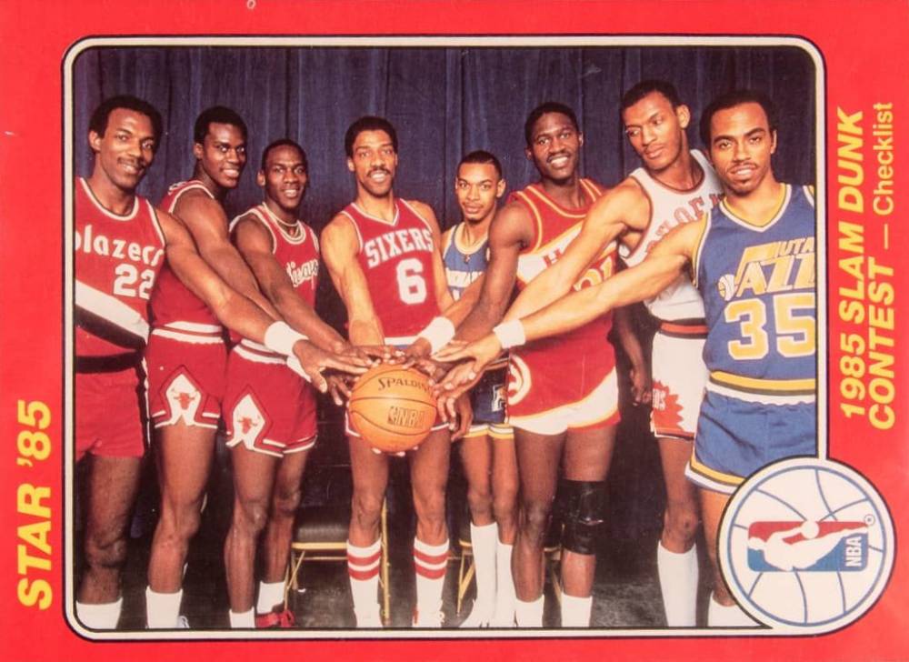 1985 Star Slam Dunk Supers 5x7 Checklist #1 Basketball Card