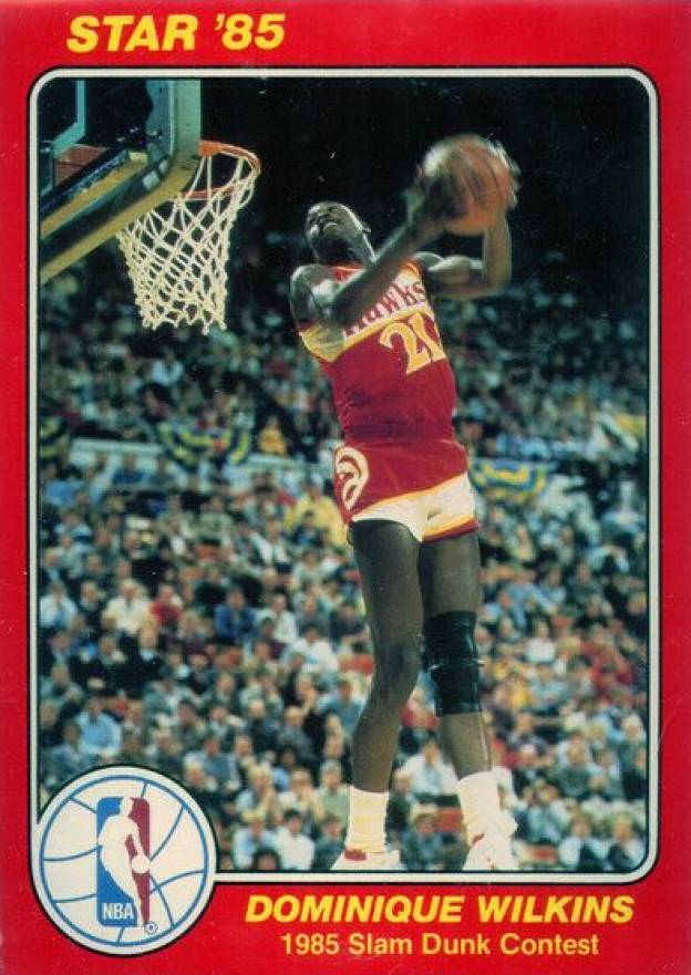 1985 Star Slam Dunk Supers 5x7 Dominique Wilkins #8 Basketball Card