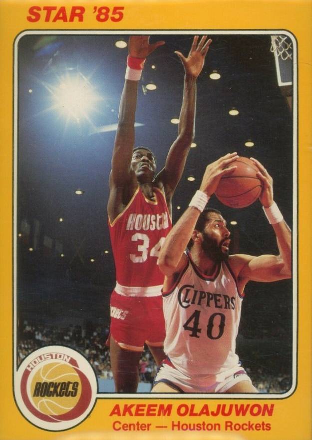 1985 Star Team Supers 5x7 Hakeem Olajuwon #2 Basketball Card