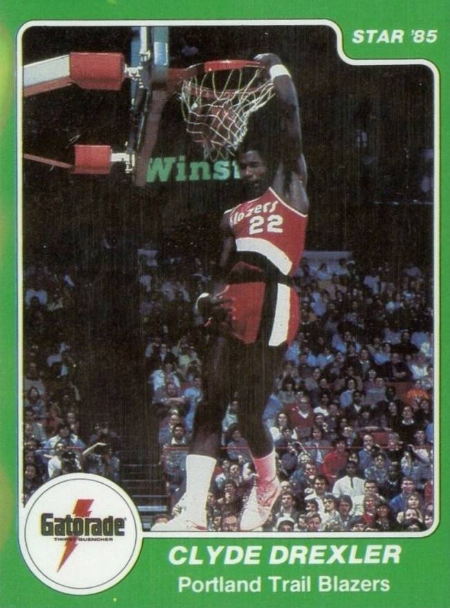 1985 Star Gatorade Clyde Drexler #4 Basketball Card