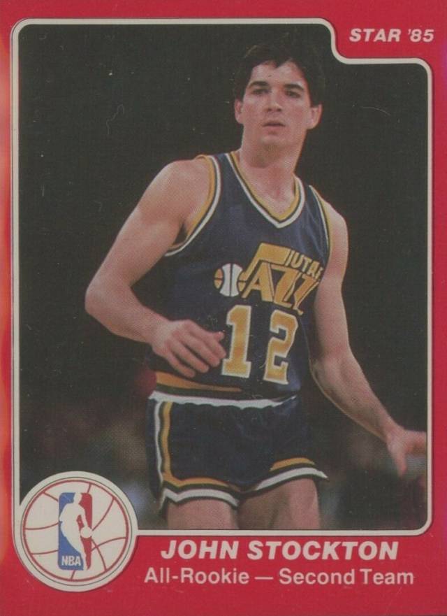1985 Star All-Rookies John Stockton #8 Basketball Card