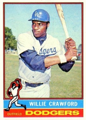 1976 Topps Willie Crawford #76 Baseball Card