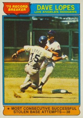 1976 Topps Dave Lopes #4 Baseball Card