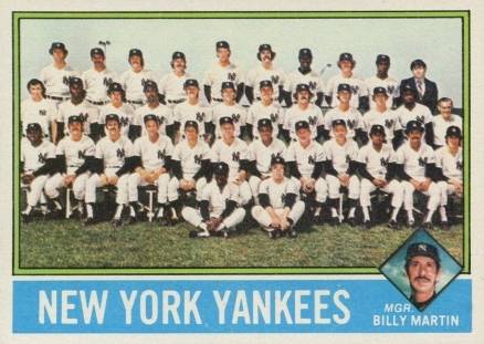 1976 Topps New York Yankees Team #17 Baseball Card