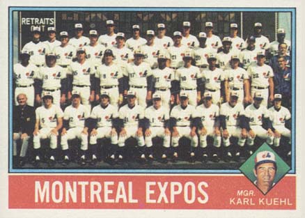 1976 Topps Montreal Expos Team #216 Baseball Card