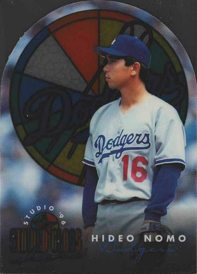 1996 Studio Stained Glass Stars Hideo Nomo #9 Baseball Card
