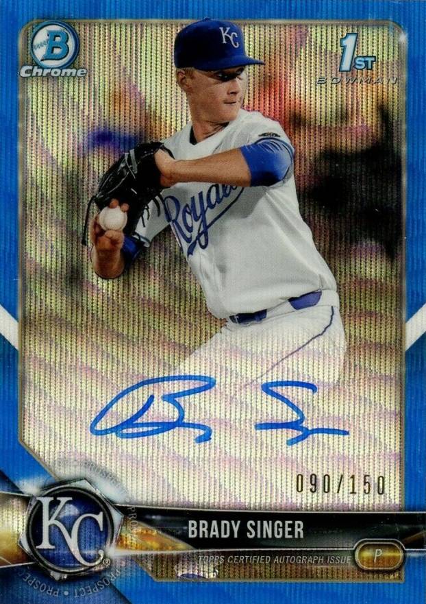 2018 Bowman Draft Chrome Draft Picks Autographs Brady Singer #CDABS Baseball Card