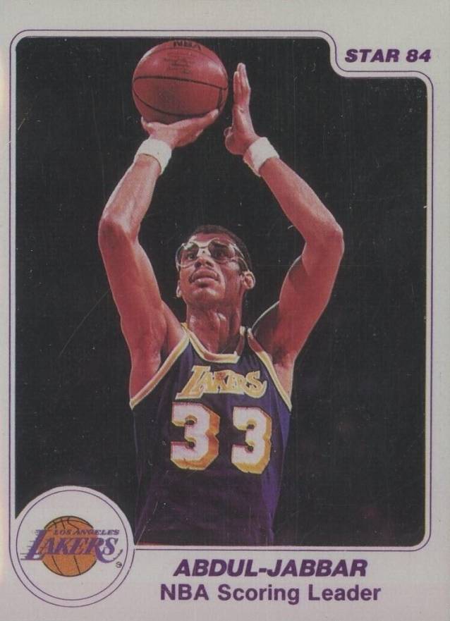1984 Star Arena Los Angeles Lakers Kareem Abdul-Jabbar #10 Basketball Card