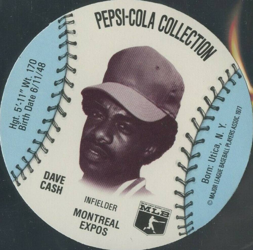 1977 Pepsi-Cola Baseball Stars Discs Dave Cash # Baseball Card