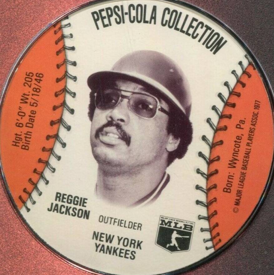 1977 Pepsi-Cola Baseball Stars Discs Reggie Jackson # Baseball Card