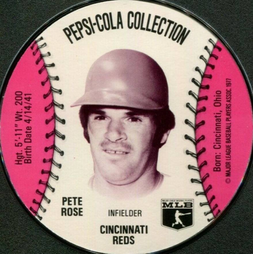 1977 Pepsi-Cola Baseball Stars Discs Pete Rose # Baseball Card