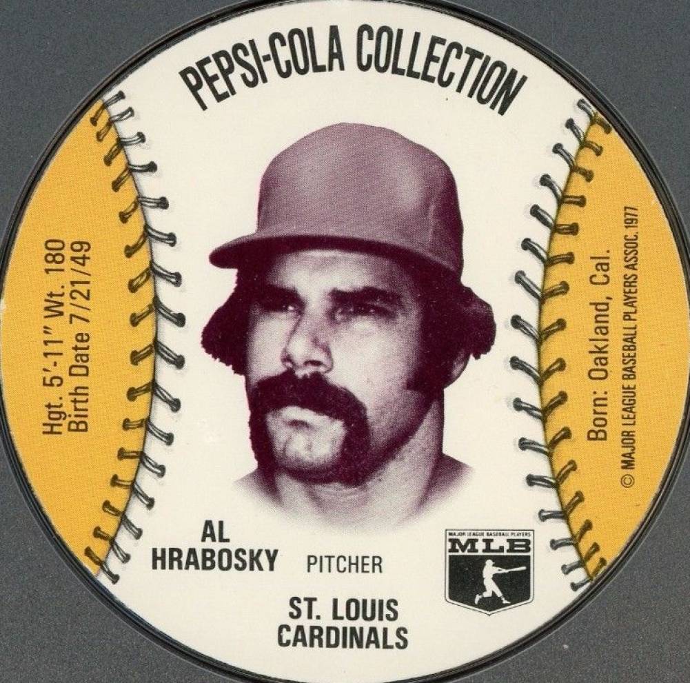 1977 Pepsi-Cola Baseball Stars Discs Al Hrabosky # Baseball Card