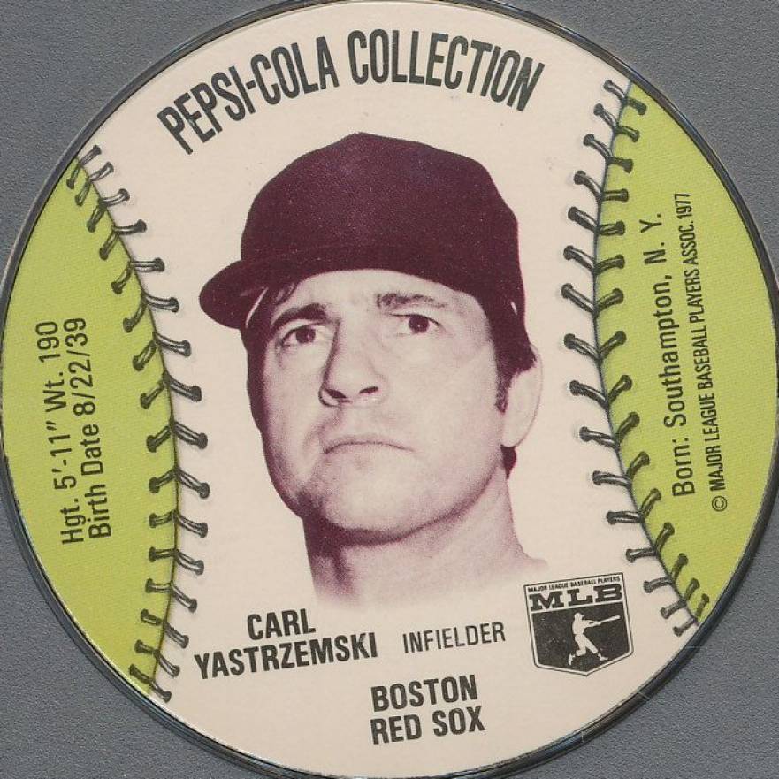 1977 Pepsi-Cola Baseball Stars Discs Carl Yastrzemski # Baseball Card