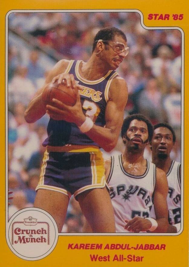 1985 Star Crunch 'N' Munch Kareem Abdul-Jabbar #7 Basketball Card