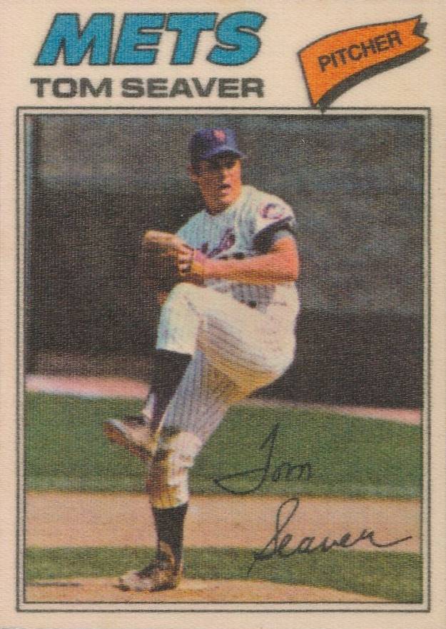1977 Topps Cloth Stickers Tom Seaver #42 Baseball Card