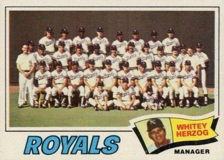 1977 Topps Kansas City Royals Team #371 Baseball Card