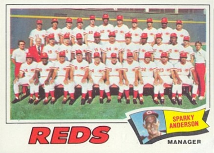 1977 Topps Cincinnati Reds Team #287 Baseball Card