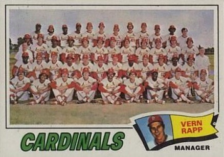 1977 Topps St. Louis Cardinals Team #183 Baseball Card