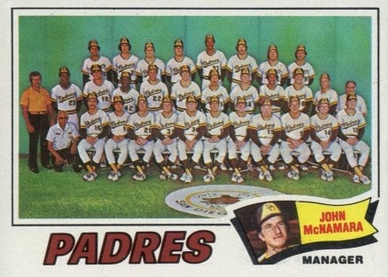 1977 Topps San Diego Padres Team #134 Baseball Card