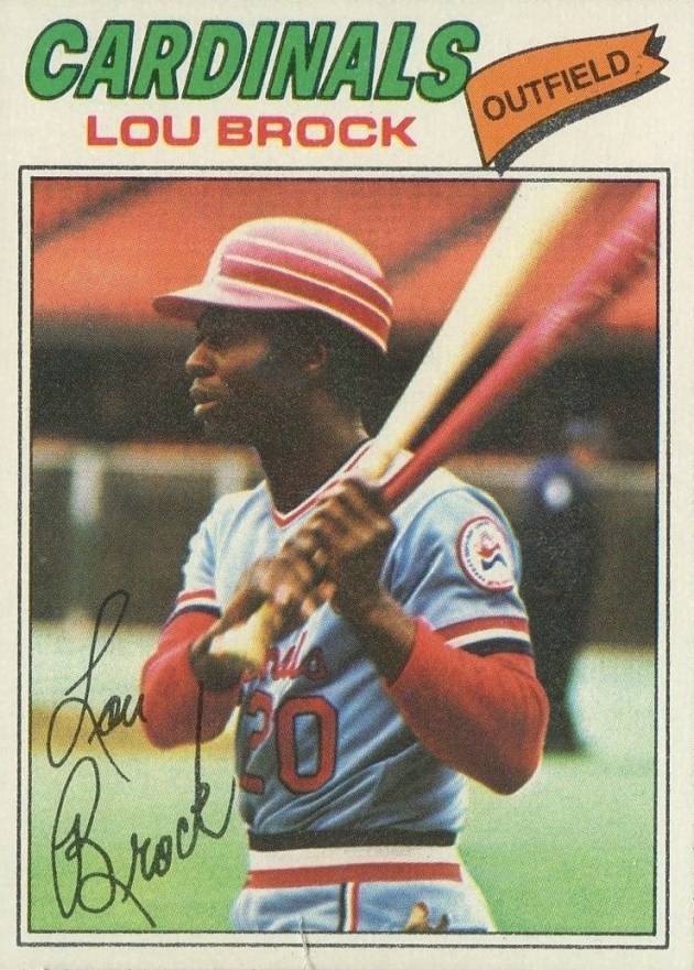 1977 Topps Lou Brock #355 Baseball Card