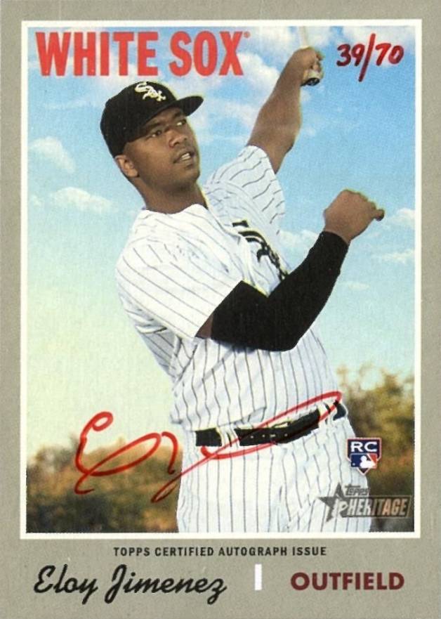 2019 Topps Heritage Real One Autographs Eloy Jimenez #EJ Baseball Card
