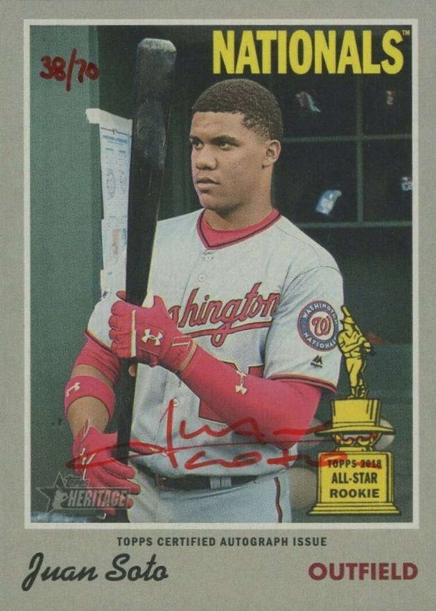 2019 Topps Heritage Real One Autographs Juan Soto #JSO Baseball Card