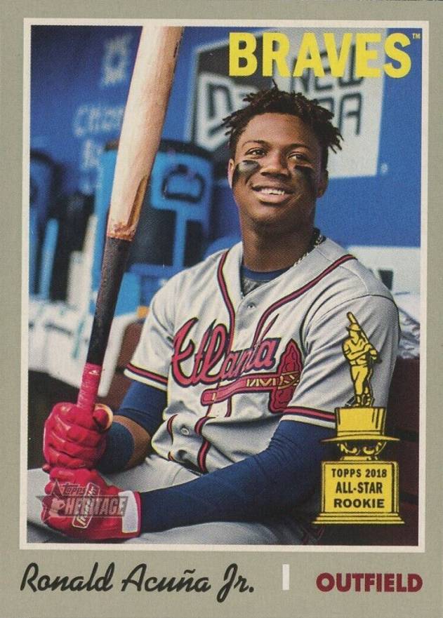 2019 Topps Heritage Ronald Acuna Jr. #500 Baseball Card
