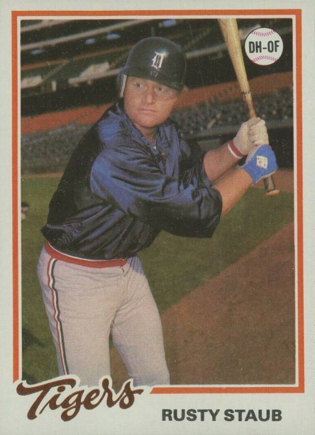 1978 Burger King Tigers Rusty Staub #22 Baseball Card