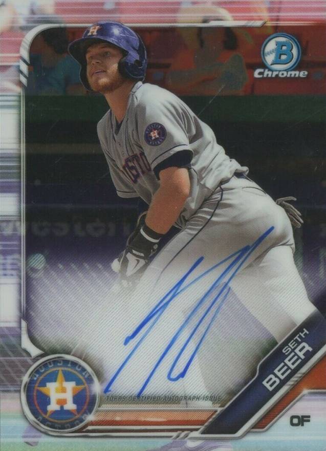 2019 Bowman Chrome Prospects Autographs Seth Beer #CPASB Baseball Card